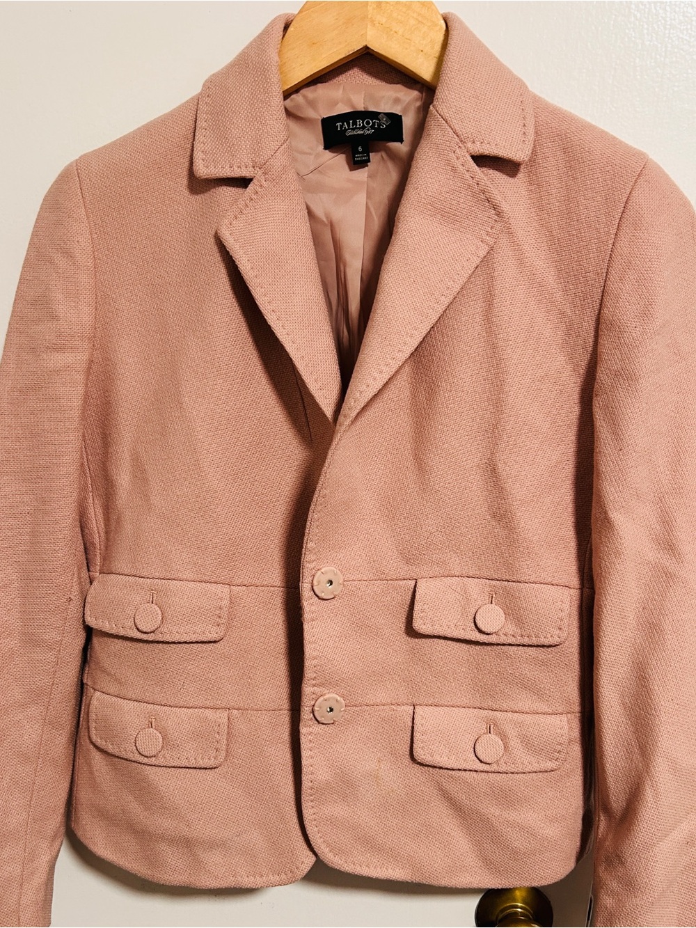 Talbots Women's Pink Blazer Jacket